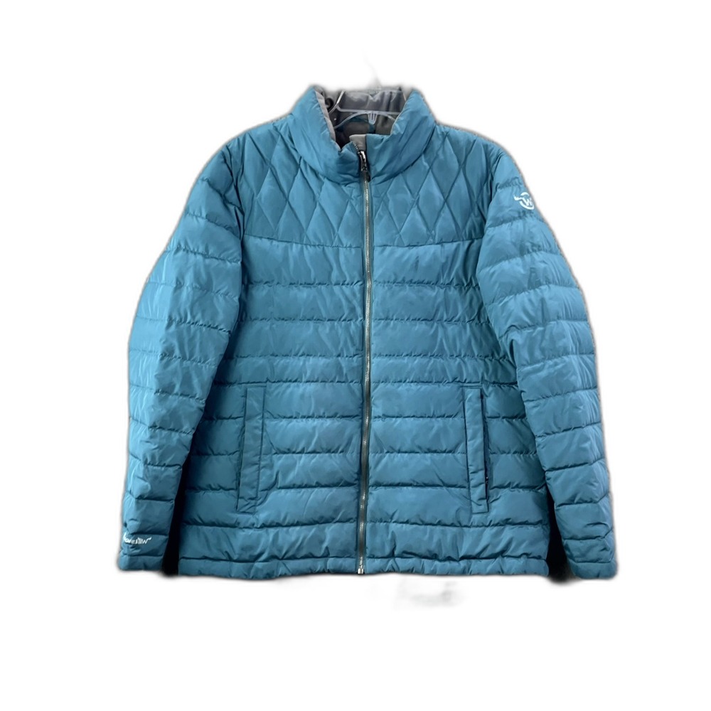 Moosejaw Mountaineering Puffer Jacket Womens Large Blue Full Zip Streetwear